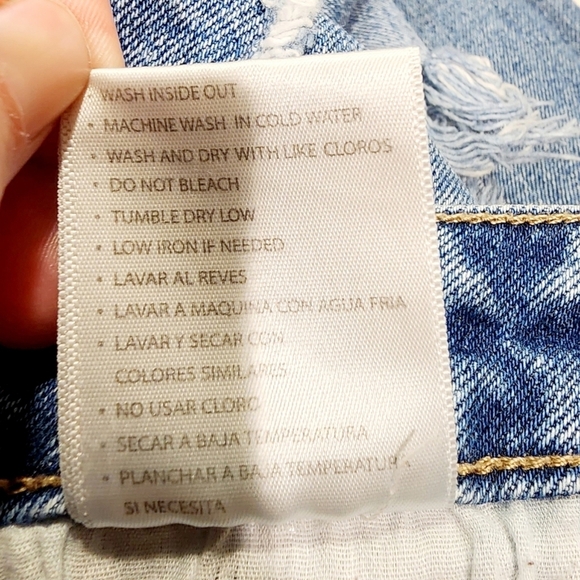 KanCan Maurices Hi Rise Destroyed Stretch Light Wash Raw Ankle Crop Jeans 28 - Picture 13 of 13